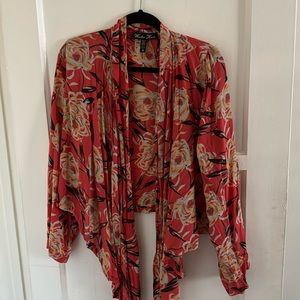 Silk wrap top